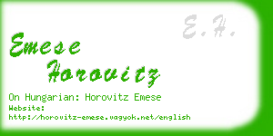 emese horovitz business card